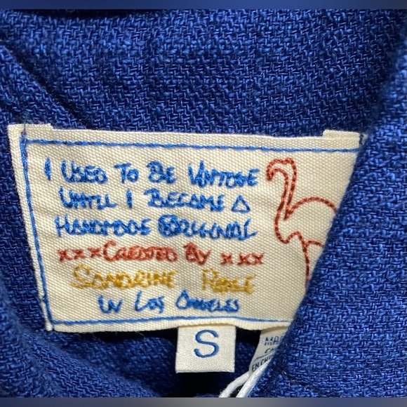 NWT SANDRINE ROSE FOR FREE PEOPLE 100% COTTON LONG SLEEVE BUTTON DOWN - Picture 6 of 8